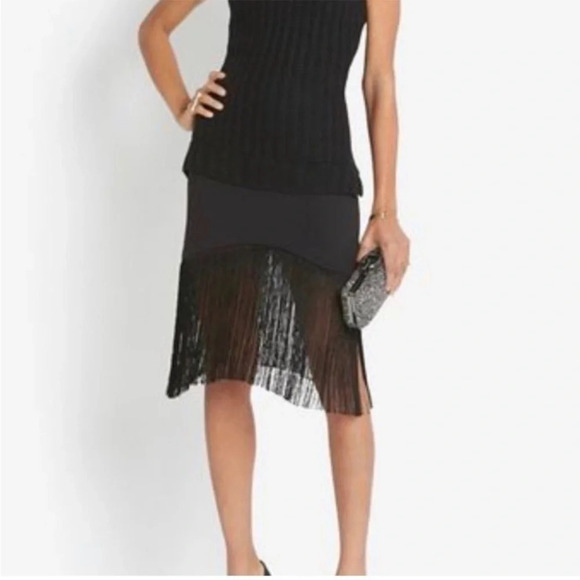Alexis Intermix black fringe skirt - Picture 1 of 9